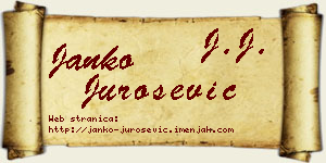 Janko Jurošević vizit kartica